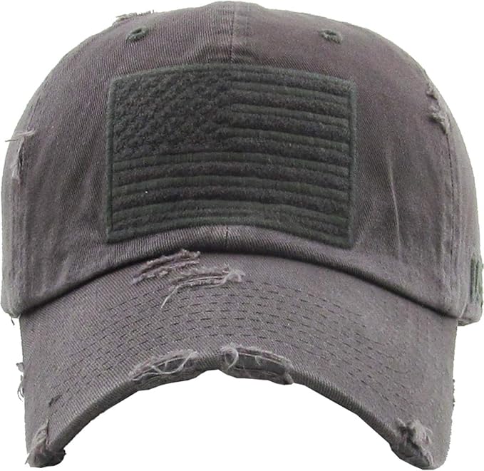 KBETHOS Flag USA America Military Thin Blue Line Thin Red Line Vintage Distressed Baseball Cap Dad Hat Unisex Adjustable…