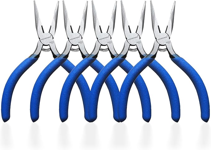 KAIHAOWIN Mini Needle Nose Pliers 5"-5 Pack KAIHAOWIN Small Long Nose Pliers by KAIHAOPRODUCTSCATOLOG