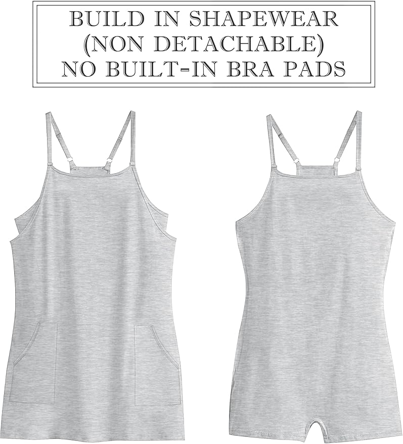 ANRABESS Women Summer Dress 2026 Beach Vacation Outfits Tennis Athletic Workout Romper Dress Built in Shorts Travel Clothes