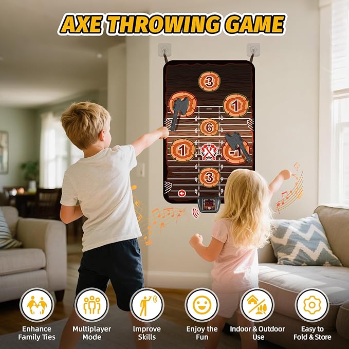Axe Throwing Target Game Set, Electronic Scoring Throwing Game Toys Gifts - Image 2