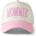 Mommin Trucker Hat, Mothers Day Gifts for Mom Wife, Vintage Two Tone Ponytail Baseball Cap, Adjustable Embroidered Hat
