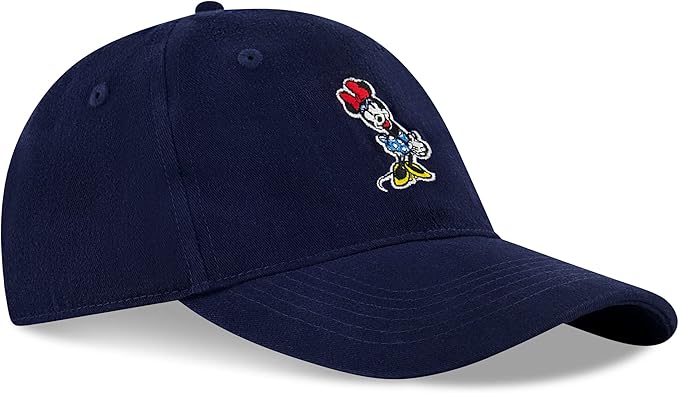Disney Women's Baseball Cap, Minnie Mouse Adjustable Hat for Adult