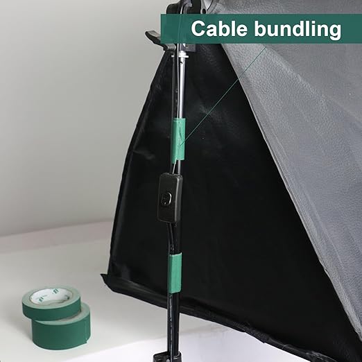 BOMEI PACK 1 Pack Dark Green Gaffer Tape 2inch x 20yds, Matte Non-Reflective - Image 7