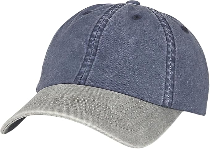 Classic Dad Hat Cotton, Low-Profile Plain Baseball Cap, Adjustable, Breathable and Packable