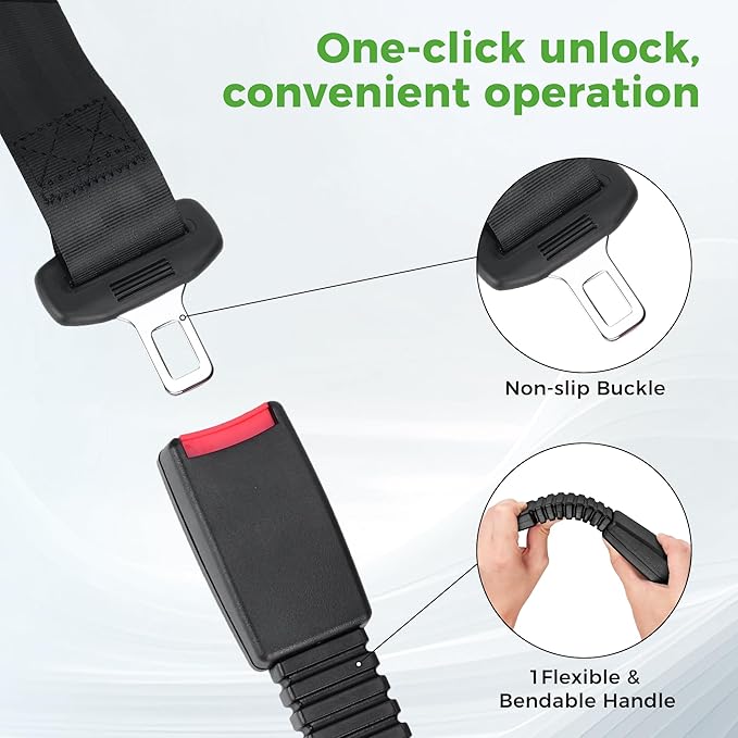 10L0L 2/3-point Golf Cart Seat Belts, 42" Retractable Belts with Bracket Street-Legal Upgrades Fits Most (2+2) /(4+2) Passenger for Yamaha EZGO TXT RXV Club Car DS Golf Carts Front/Rear Seat