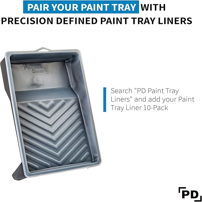 Precision Defined Paint Trays 9-Inch, Paint Roller Trays Set 2-Pack, Plastic - Image 6