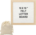 PATIKIL Felt Letter Board, 10x10Inches White Wooden Changeable Message Board by PATIKIL