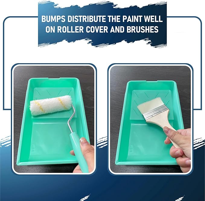 4 Inch Paint Tray, 15 Pack Plastic Paint Roller Tray, Heavy Duty Disposable - Image 4