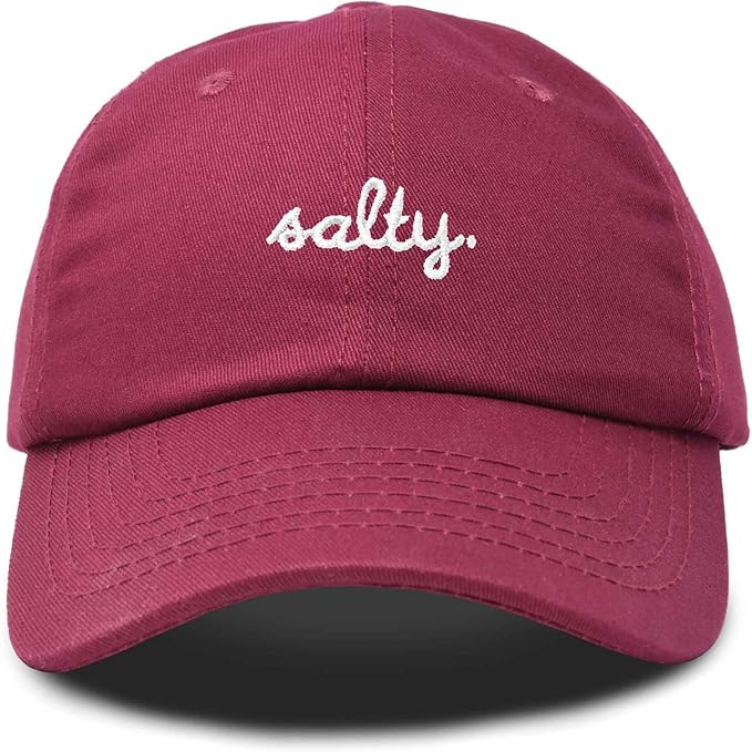 DALIX Salty Embroidered Cotton Beach Baseball Cap Adjustable Dad Hat Womens