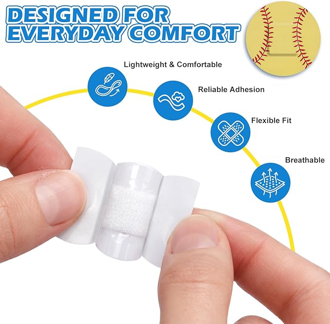 100 Pack Softball Bandages 1 Inch Round Softball Shape Dot Sports Adhesive Bandages for Small Wounds Scrapes First Aid Supplies for Athletes