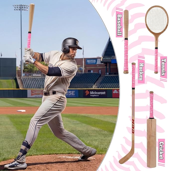 Sotiff 6 Pcs 43 Inch Cross Baseball Bat Grip Tapes 1.5 mm Precut and Full Adhesive Bat Tape for Softball Non Slip Religious Baseball Grip Tapes for Sports