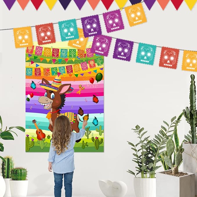 ASTARON Pin The Tail on The Donkey Mexican Donkey Game - Image 5