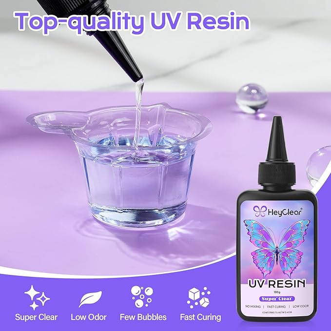 UV Resin kit with Molds and Casting Tools -Super Clear, Low Odor, Premixed and - Image 3