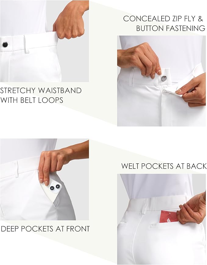 SANTINY Women's 5" Golf Shorts with Pockets Quick Dry Stretch Work Outdoor Hiking Shorts for Women Casual Summer