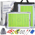 ZPU Soccer Coaching Board, Magnetic Soccer Board for Coaches, Soccer Tactics Clipboard with Dry Erase, Marker Pen, Magnets and Storage Bag, for Teaching and Game Plan