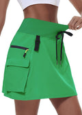 MIVEI Skorts for Woman - Hiking Cargo Skorts with Zipper Pockets, High Waisted Quick Dry Golf Workout, Dressy Casual