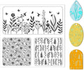 CHGCRAFT Polymer Clay Texture Sheet Leaves and Flowers Clay Texture Mat Floral by chgcraft
