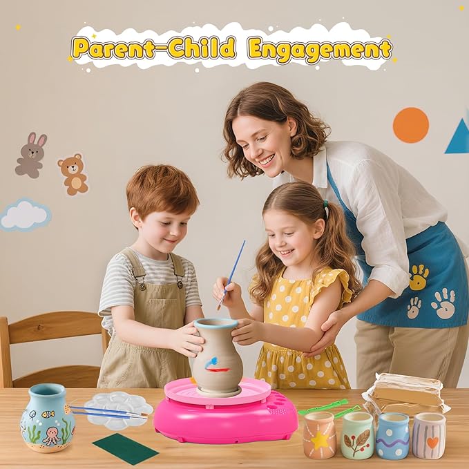 Pottery Wheel for Kids– Complete DIY Pottery Painting Kit for Ages 8-12 - Image 7