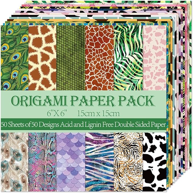 Square Origami Paper 6x6 Double Sided 50 Sheets 50 Colors 70GSM Origami Kit - Image 7