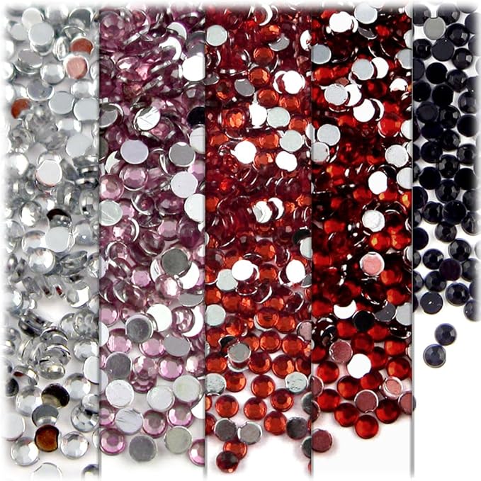 The Crafts Outlet 5-PK Set, Round 3mm Rhinestones by The+Crafts+Outlet