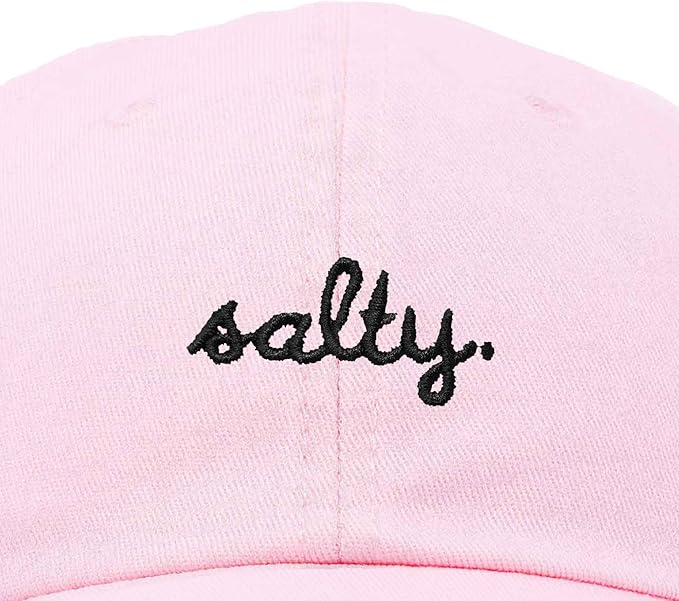 DALIX Salty Embroidered Cotton Beach Baseball Cap Adjustable Dad Hat Womens
