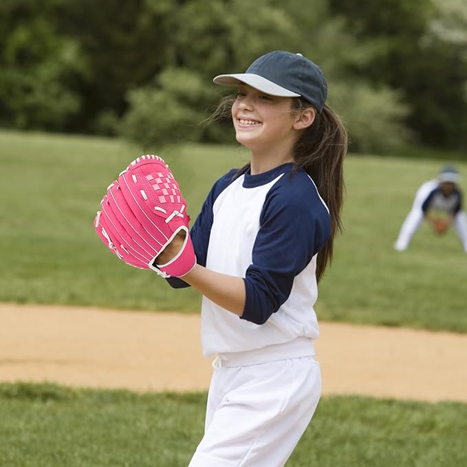 Baseball Glove + Ball Sets, Softball Glove, Baseball Mitt, 10.5''-12.5'' for Youth/Adult Training and Beginner Play, Synthetic Leather Softball Mitt