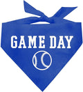 Game Day Dog Bandana | 100% Cotton Adjustable Triangle | Made in USA | Baseball| Sports | Biggest Fan | Game Day | Royal, X-Small (1054)