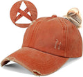 Womens Criss Cross Ponytail Baseball Cap Distressed Ponytail Hat High Messy Bun Trucker Ponycap for Outdoor Sports