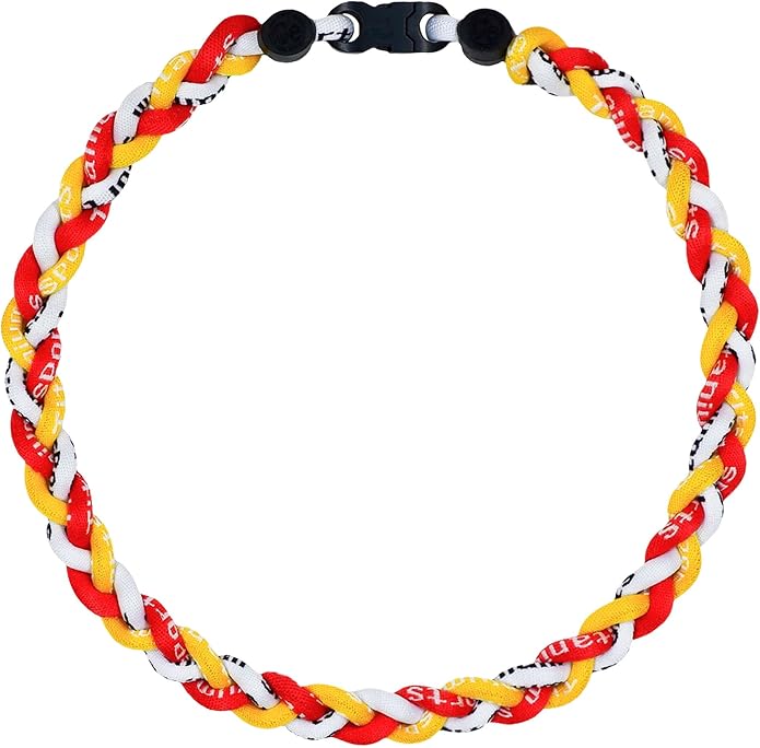 Baseball Rope Necklaces, League Team Colors Braided Necklace, Baseball Team Gifts