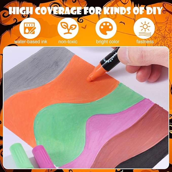 30 Colors Waterproof Dual Tip Acrylic Paint Pens, Dot & Fine Tip Premium - Image 3