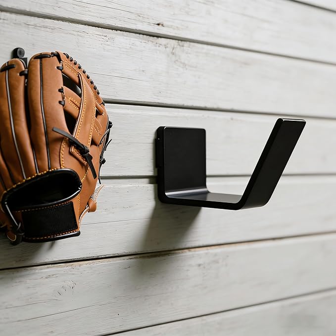 Baseball and Softball Glove Wall Mount, White, 3x3x4.1 Inches, Preserves Glove Shape, 2 Pack