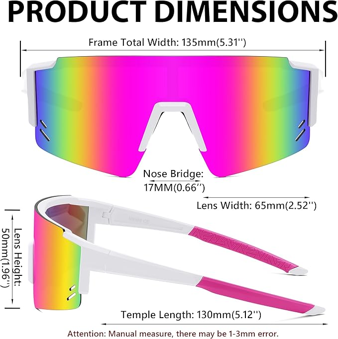 FEISEDY Kids Sunglasses Youth Baseball Sun Glasses, UV400 Sports Teens Cycling Shades for Boys Girls Age 8-16 B0048