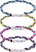 4 Pieces Baseball Necklaces for Boys,Three Braided Rope Tornado Sports Titanium Necklaces,Christmas Gifts Baseball Accessories Drip