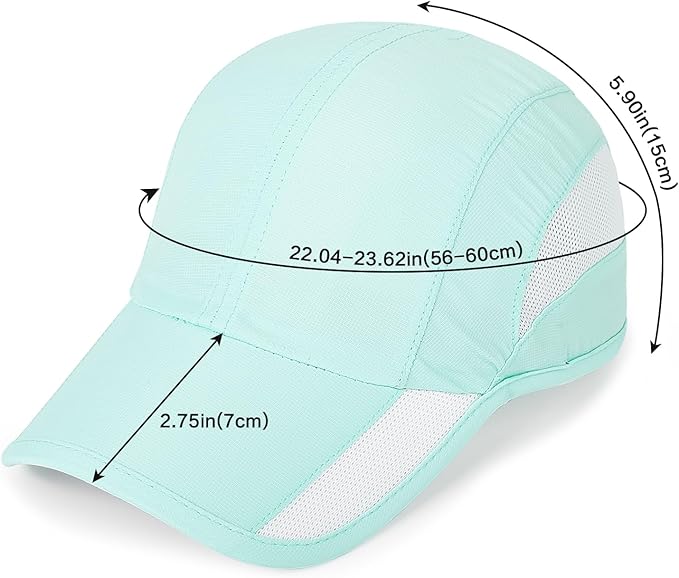 HH HOFNEN Quick Dry Baseball Cap Unstructured Running Cap Water-Resistant UPF 50+ Mesh Golf Sun Hats for Men Women