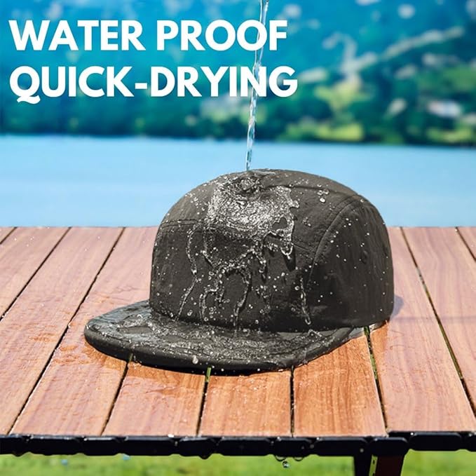 5 Panel Running Hat Waterproof Nylon Sun Hat Quick Dry Plain Baseball Cap for Men Women