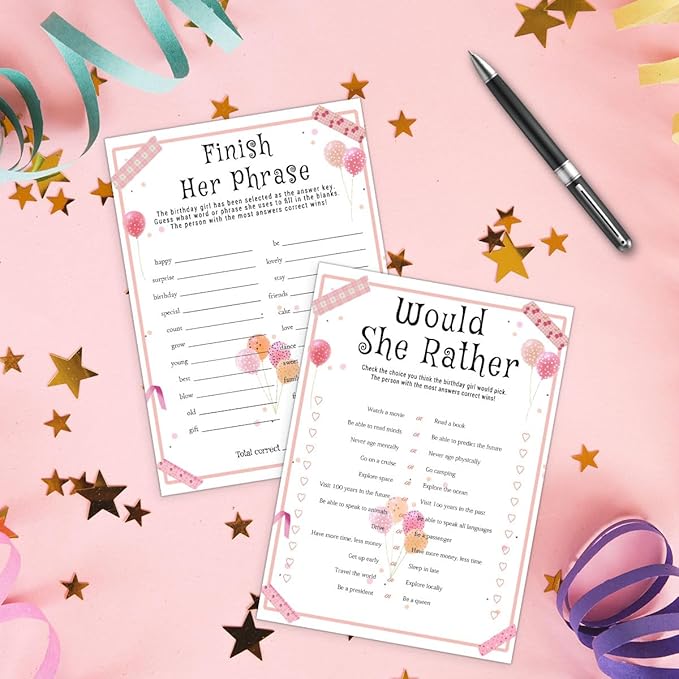 Birthday Party Games Set for Girls, Funny Girls Party Game, Girl Birthday‘s - Image 4