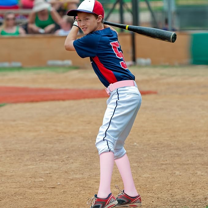 Haysandy Baseball or Softball Sock and Belt Combo Set 3 Football Baseball Socks with Softball Belt for Youth Boys Kids