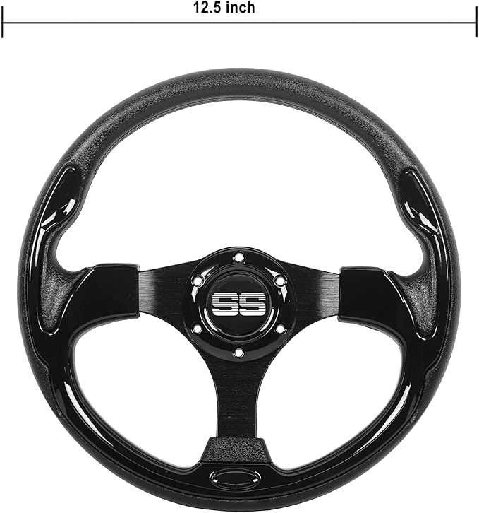 Golf Cart Steering Wheel 12.5 inch Universal for Club Car DS Precedent Tempo EZGO RXV TXT Yamaha