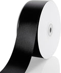 1-1/2 Inch Black Ribbon, 50 Yards Craft Polyester Satin Ribbon Perfect by Unknown