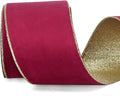 Ribbli Burgundy Velvet Wired Ribbon 4 Inch Burgundy Velvet by Ribbli