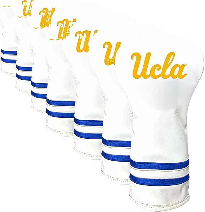 Team Golf NCAA White Vintage Driver Golf Club Headcover, Form Fitting Design, Retro Design