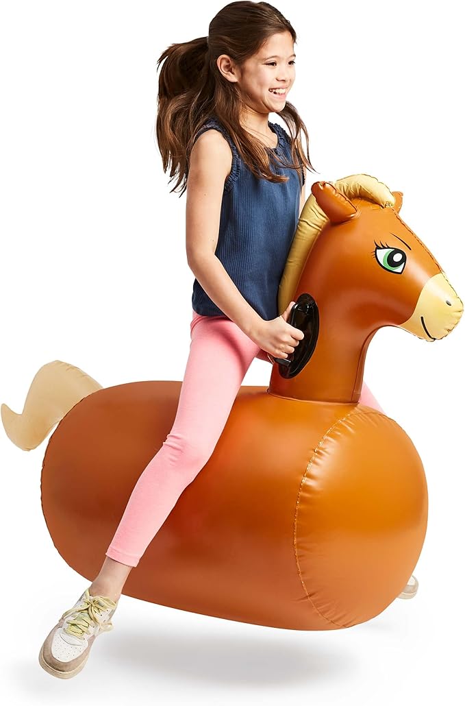 Hearthsong Hop N Go Inflatable Riding Bouncy Horse Hopping Toys by Hearthsong%C2%AE