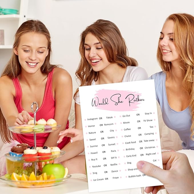 Would She Rather, Birthday Party Games, Girl Birthday Sleepover Party Favor - Image 4