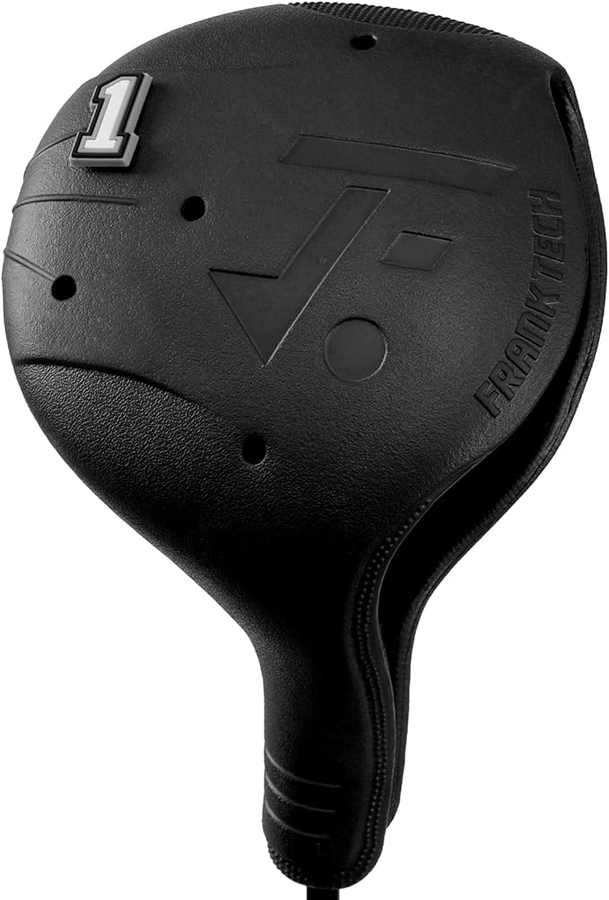 Snap-On Golf Club Covers for Right-Handed Golf Clubs, Easy On Off in 1 Second, Fits 460cc Drivers, Washable EVA Plastic with Shaft Lock, DIY Pins for Customization