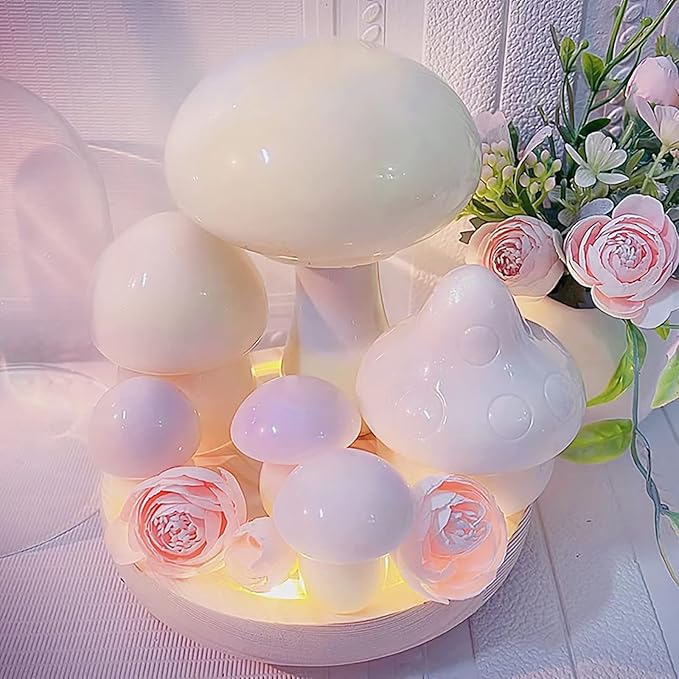 6 Pack Mushroom Soap & Candle Mold by ESEDAGESiliconeMold