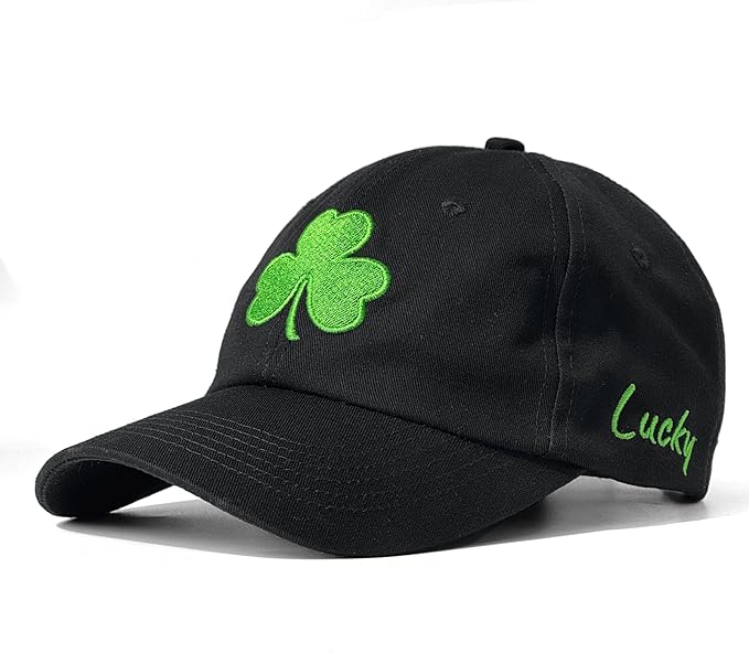 St Patricks Day hat Green Baseball Cap Shamrock Embroidered for man Women Funny