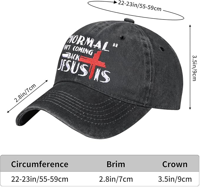 Embroidered Baseball Cap for Women Men Vintage Adjustable Washed Distressed Denim Baseball Hat