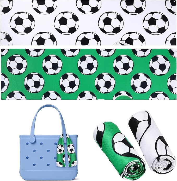 2pcs Soccer Cooling Towels for Bogg Bag – 160GSM Breathable Ice Towels, Thickened Chilly Sports Accessories for Beach/Gym/Travel/Workout, Bogg Bag Companion,Sweat-Absorbing/Quick-Drying