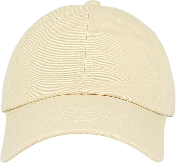 Classic Dad Hat Cotton, Low-Profile Plain Baseball Cap, Adjustable, Breathable and Packable