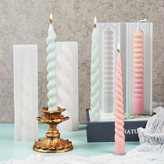 8-Piece Spiral Candle Molds - Image 2